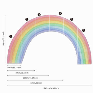 Watercolor Classic Rainbow Wall Decal