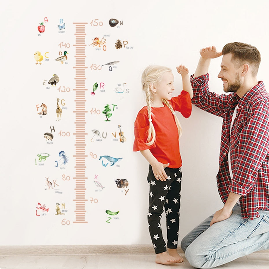 Cartoon Height Measurement Dinosaur Wall Decals