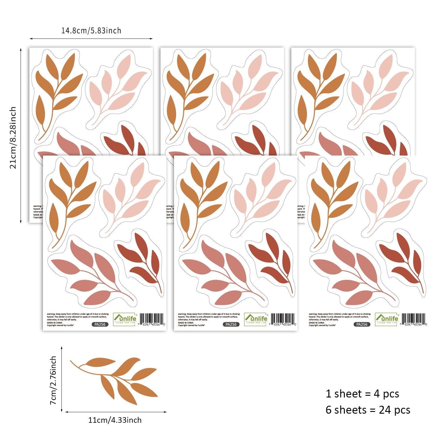 Pattern Wall Decals Boho Leaves