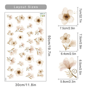 Floral Wall Decals Spring Flowers