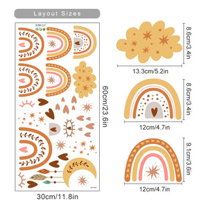 Boho Wall Decals Beautiful Rainbows and Designs