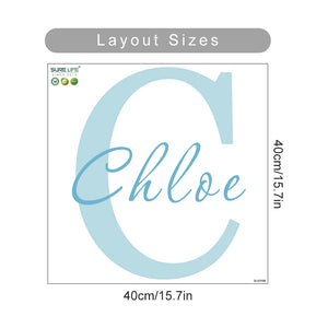 Custom Name Wall Decals Cute Elephant Air Balloon