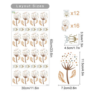 Nursery Wall Decals Dandelions Beige