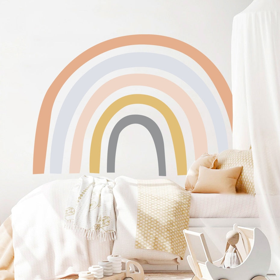 Boho Large Rainbow Colorful Wall Decal