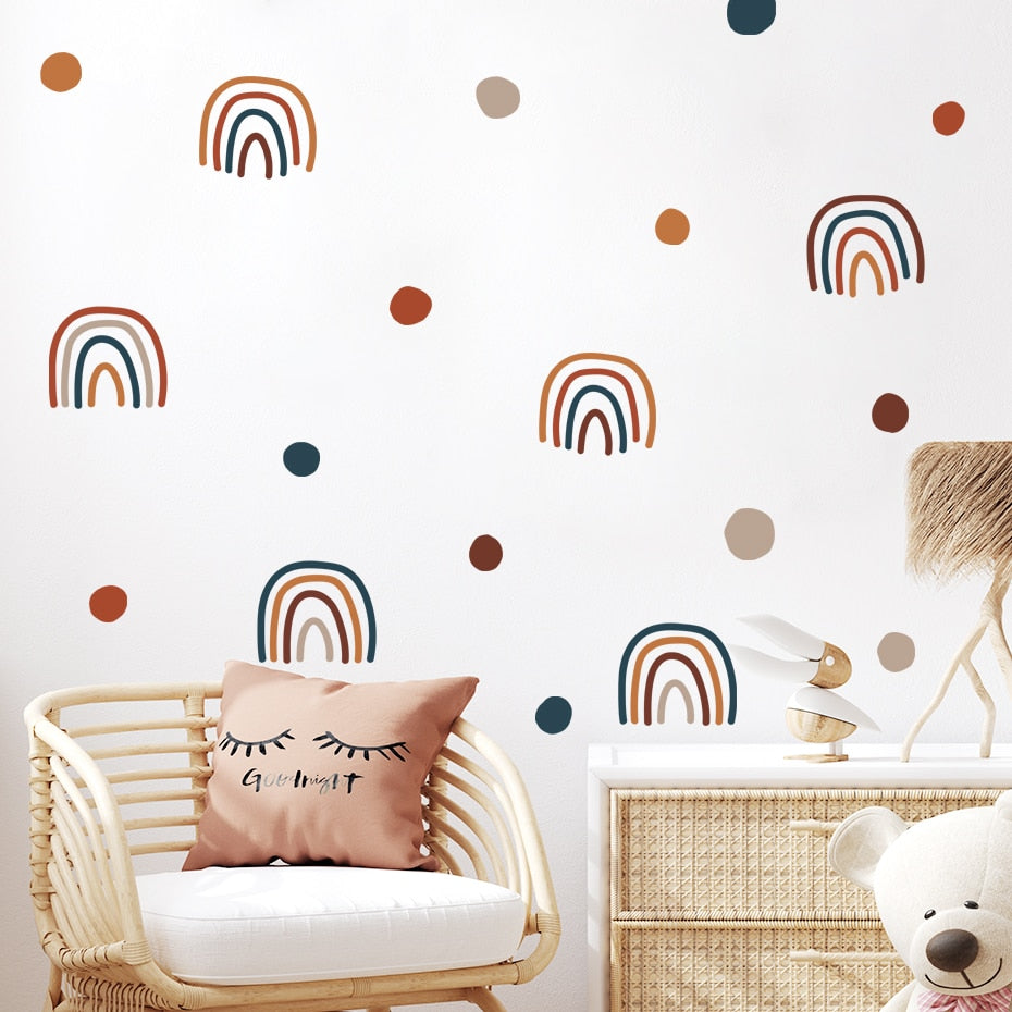 Cartoon Wall Decal Bohemian Rainbows