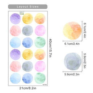 Cartoon Wall Decals Colorful Polka Dots
