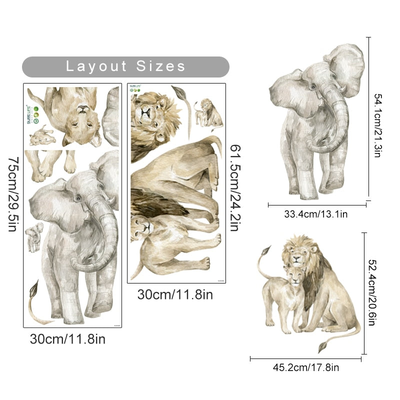 Animal Wall Decal Cute Animals