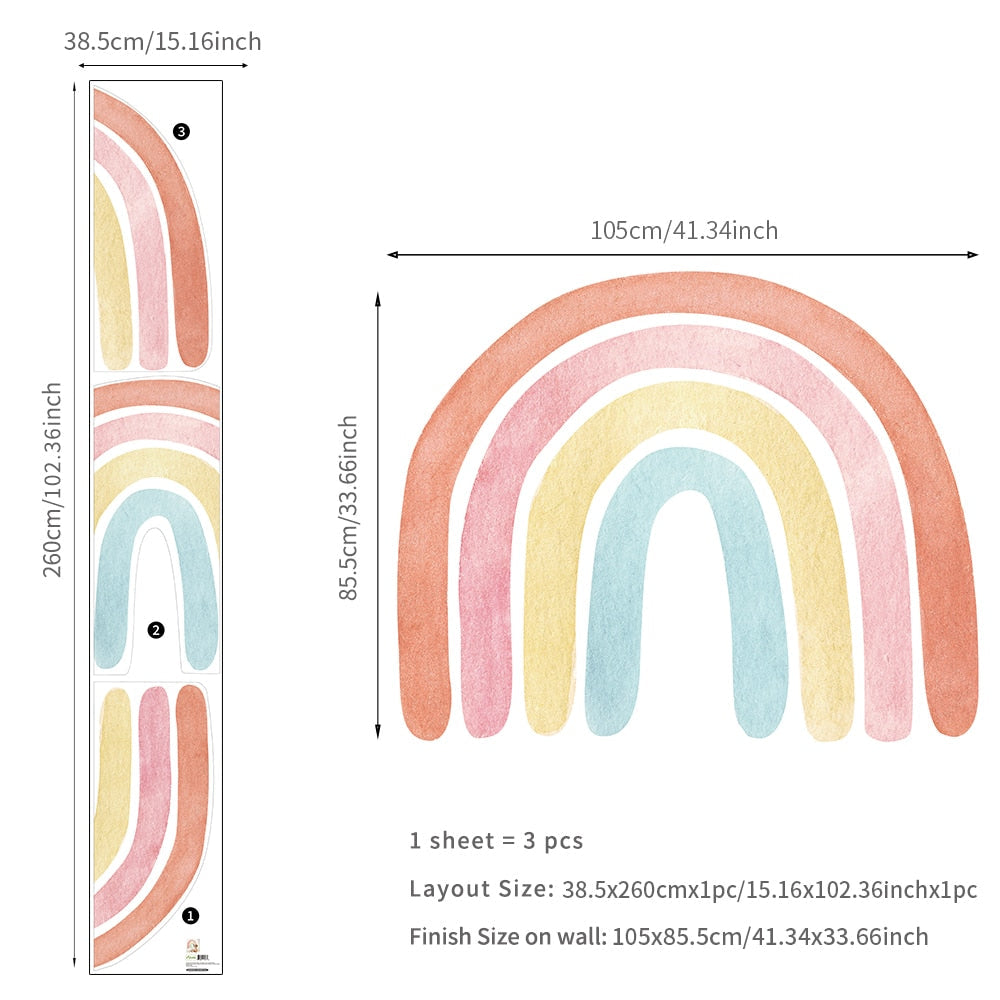 Wall Decals Colorful Rainbows