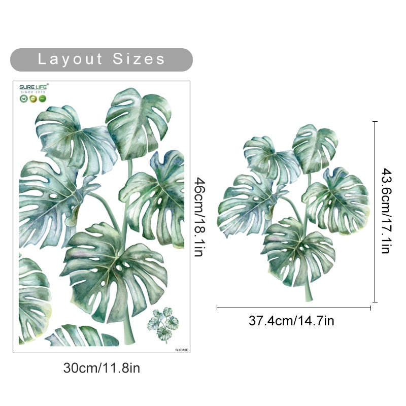 Nursery Wall Decals Plants Cute African Animals