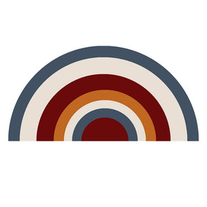 Soft Semicircle Area Rug Rainbow