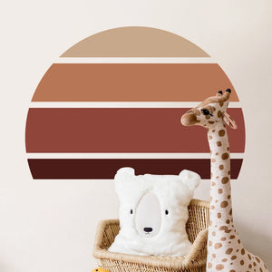 Boho Wall Decal Rising Sun Abstract