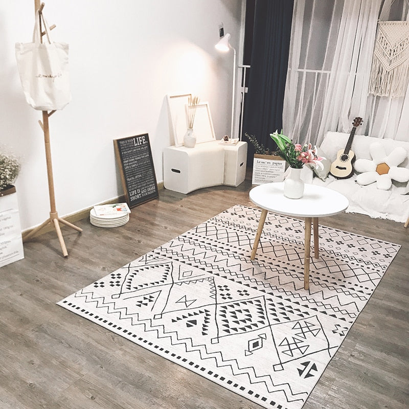 Ribbed Moroccan Soft Area Rug