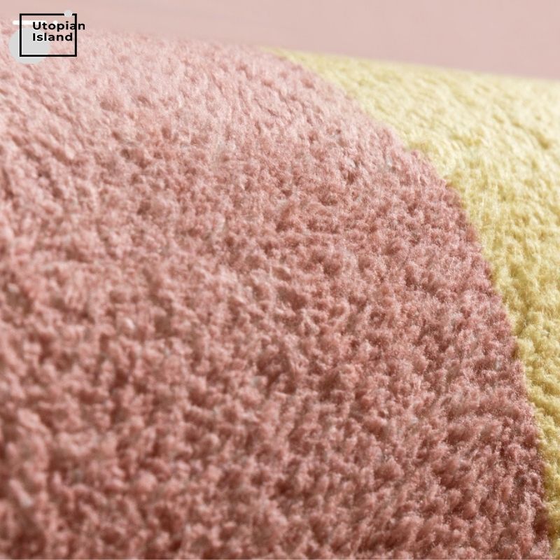 Half Round Area Rug Nordic Rainbow