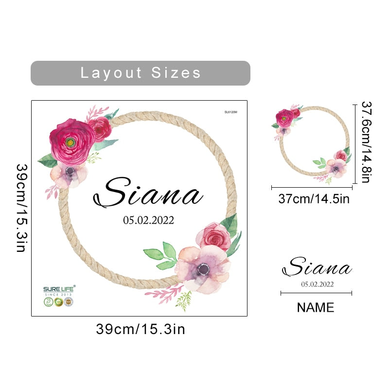 Custom Wall Decal Baby Name Birth Date