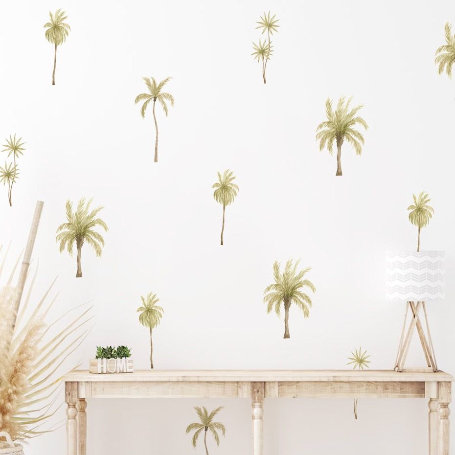Boho Wall Decals Palm Coconut Tree