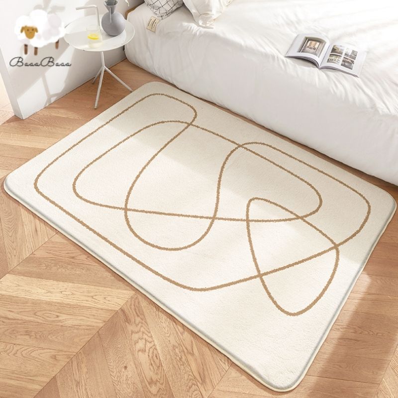 Soft Area Rug Abstract Lines