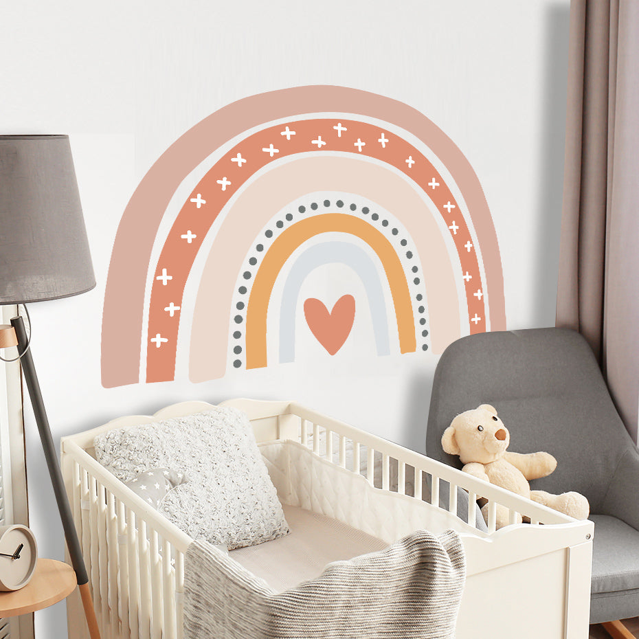 Boho Large Rainbow Colorful Wall Decal