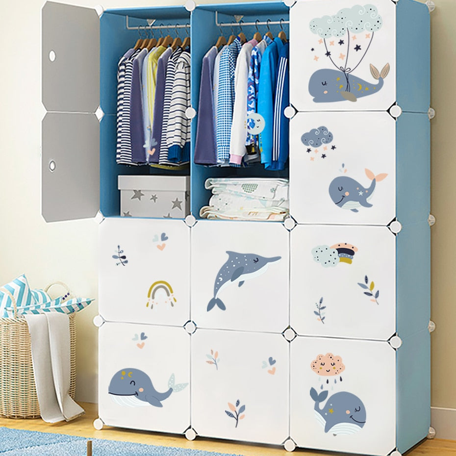 Nursery Wall Decals Blue Dolphins Whales