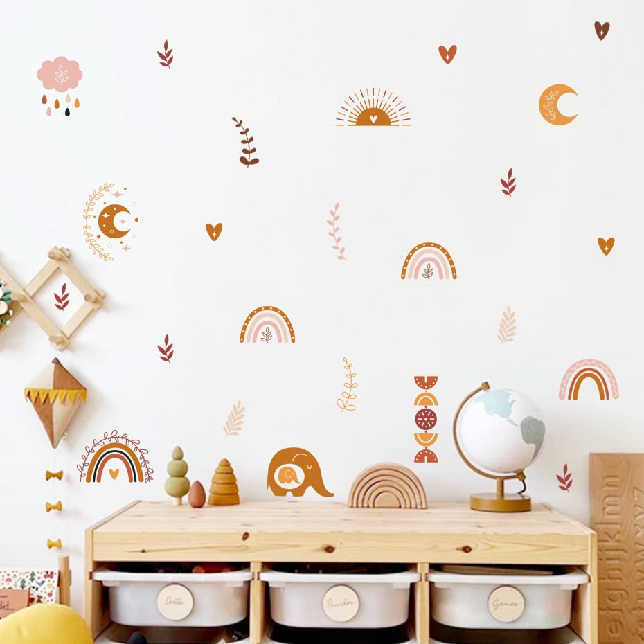 Boho Wall Decals Beautiful Rainbows and Designs