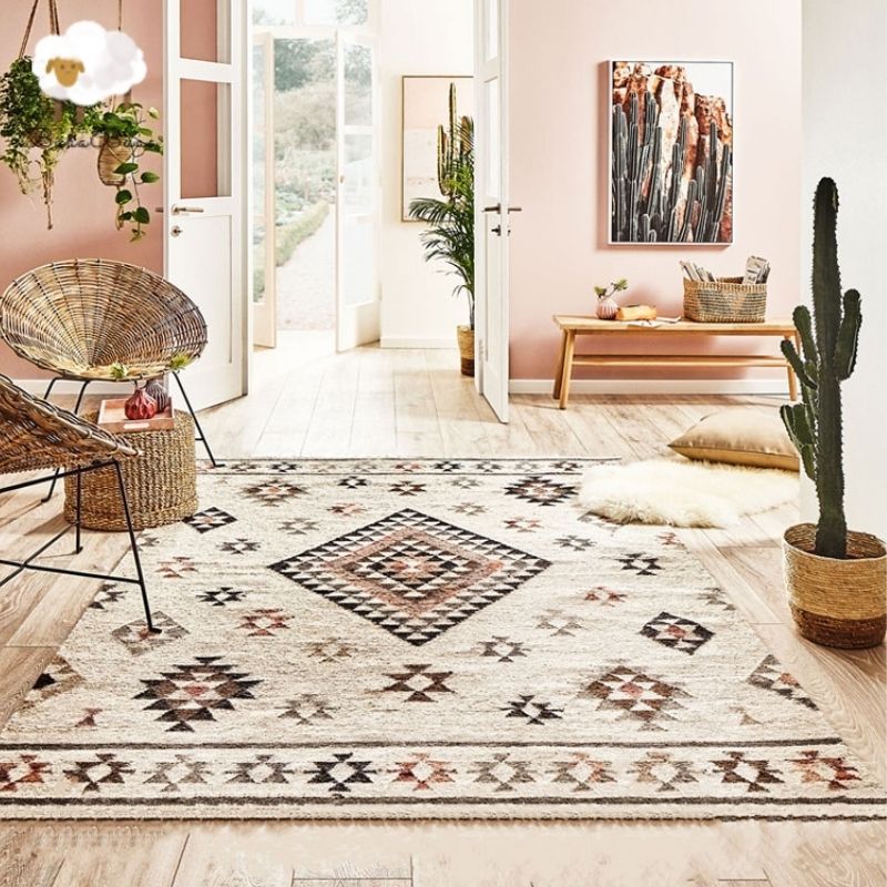 Area Rug Geometric Triangle Pattern