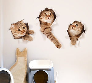 Cartoon Wall Decals Little Cute Cats