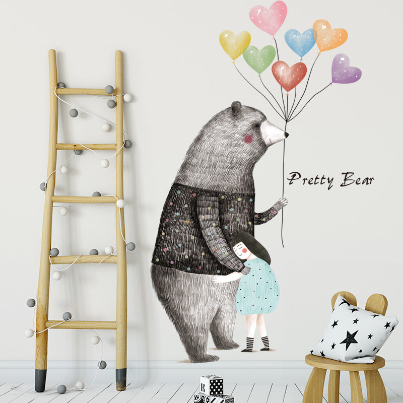 Cartoon Wall Decal Pretty Bear
