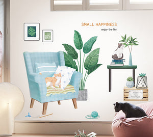 Cartoon Wall Decals Little Cute Cats