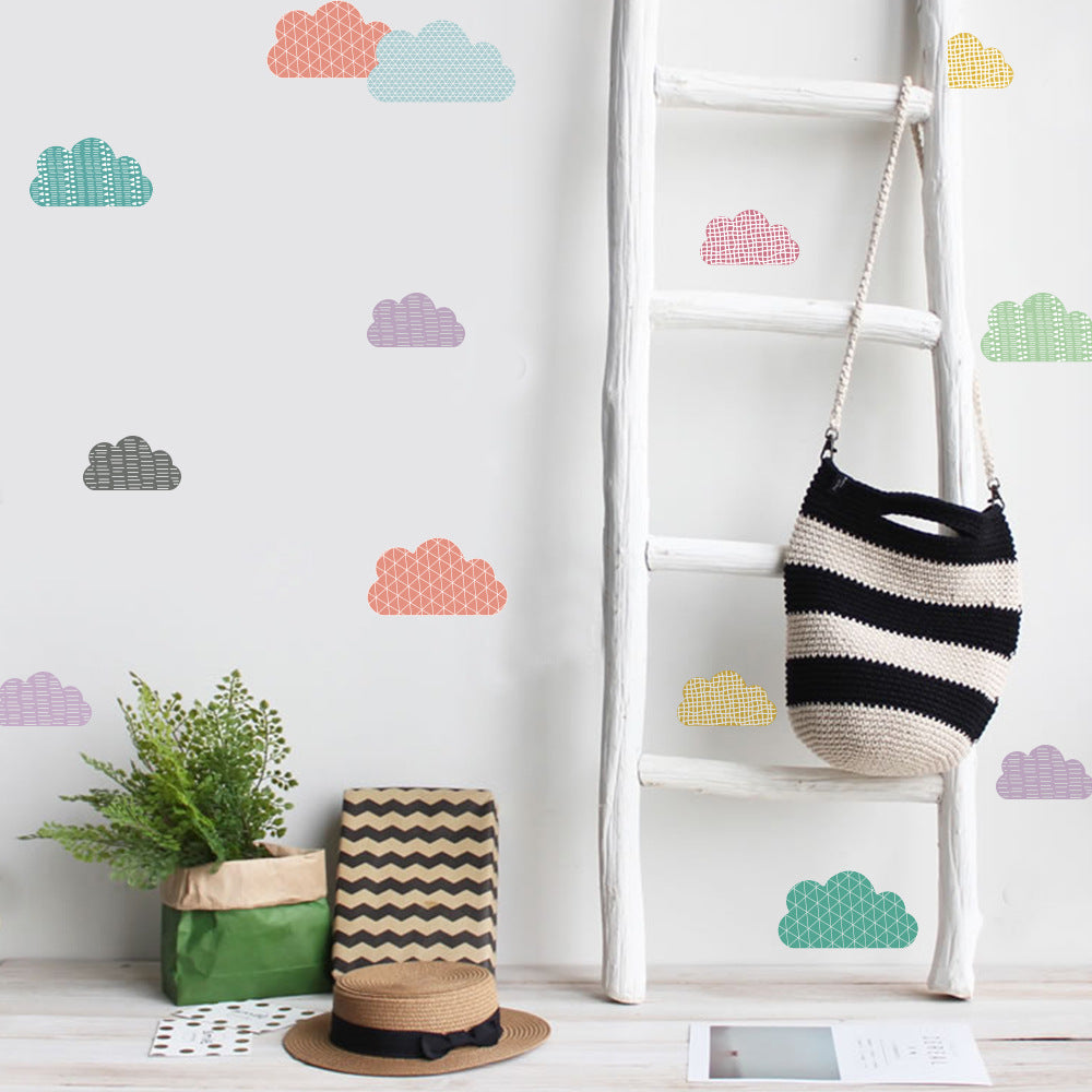 Pattern Wall Decals Rainbow Clouds