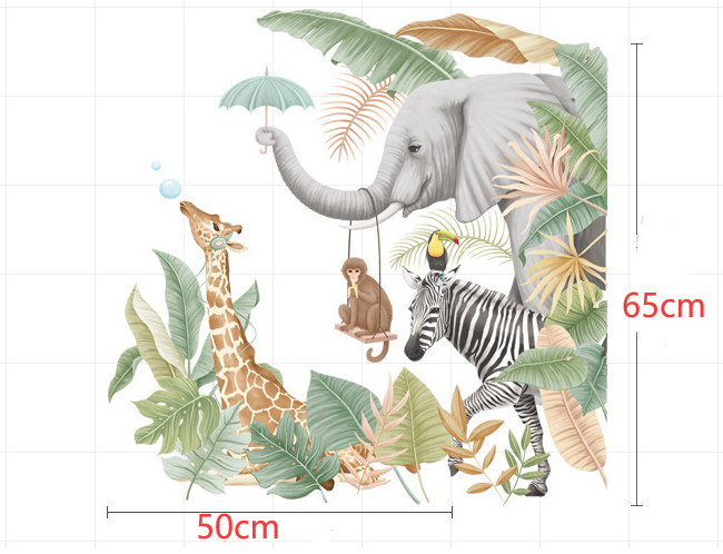 Cartoon Wall Decals Funny Animals