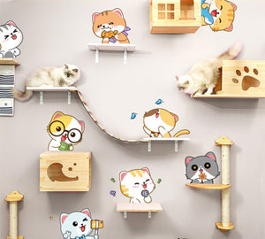 Cartoon Wall Decals Little Cute Cats