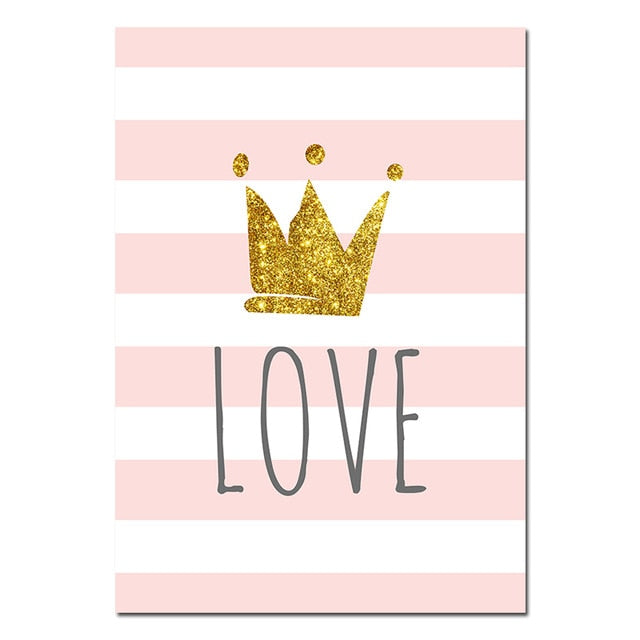 Cat Crown Nursery Canvas Posters