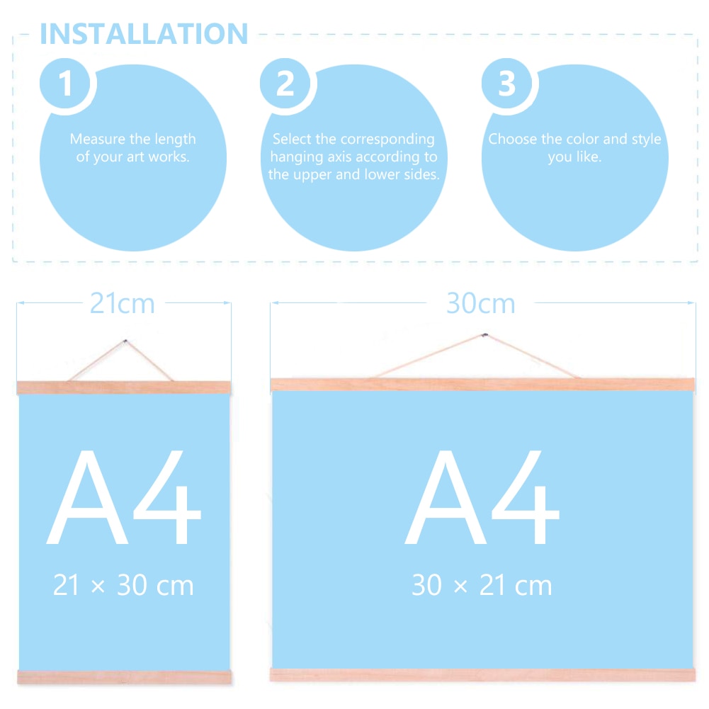Wooden Poster Hanger Frame