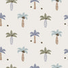Cartoon Coconut Palm Trees Seamless Wallpaper