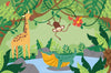 Cartoon Animals Crocodile in Pond Wallpaper Mural