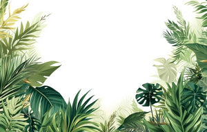 Green Jungle Plants Background Wallpaper Mural