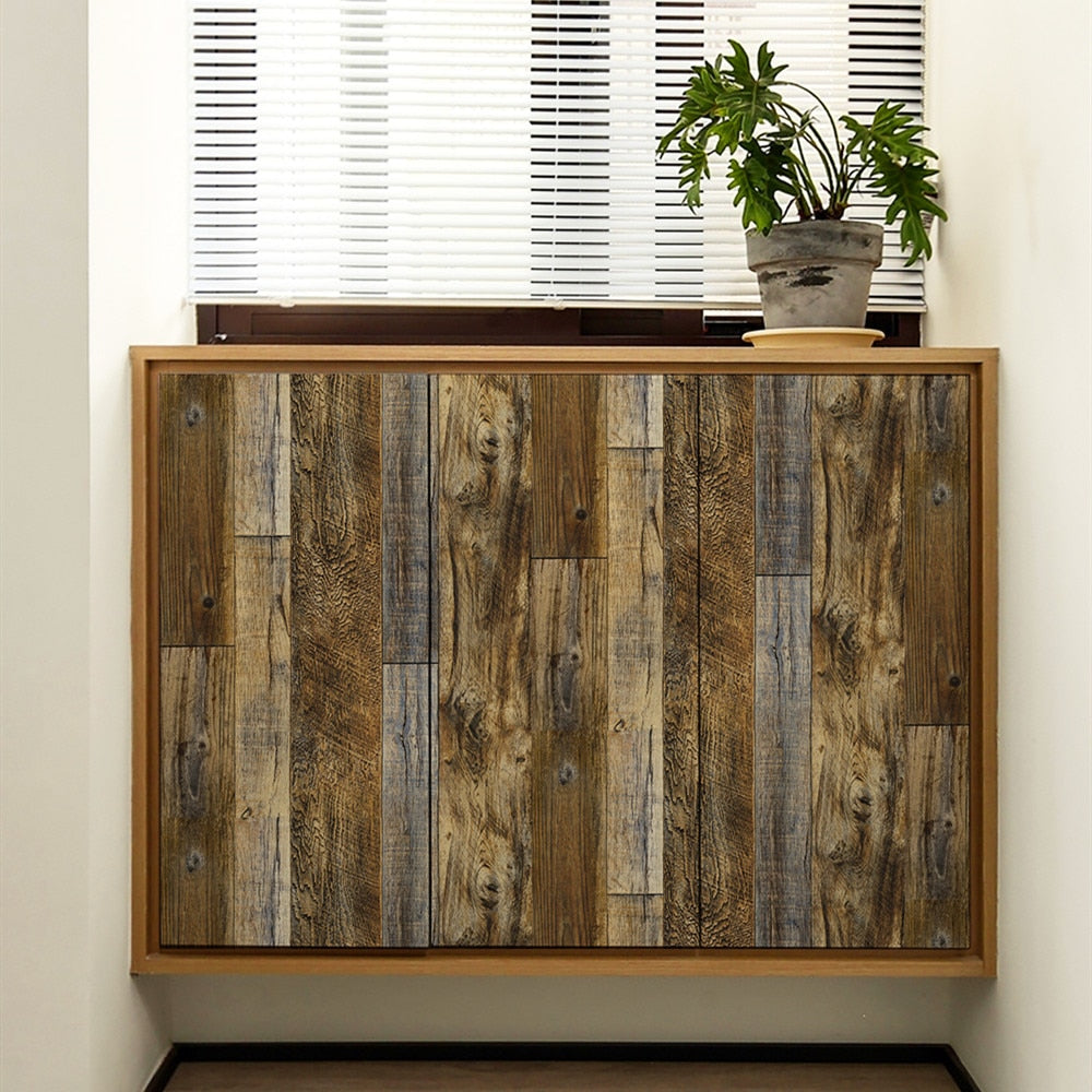 Brown Wood Planks Peel And Stick Wallpaper