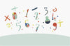 Colorful Numbers Wallpaper Mural
