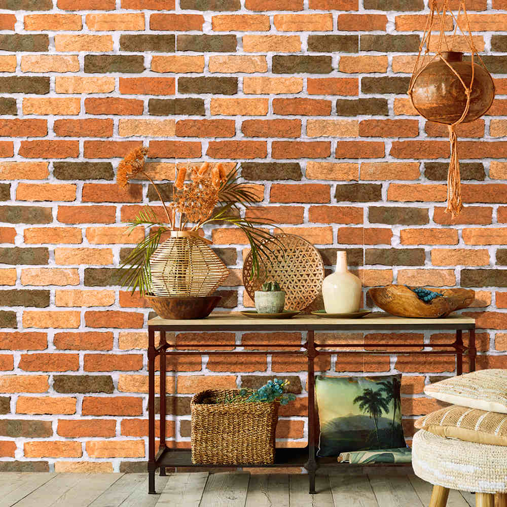 Stones And Bricks Imitation Peel and Stick Wallpaper