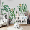 Fresh Tropical Plants Wallpaper Mural