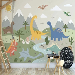 Dinosaur Jungle Kids Wall Mural Wallpaper