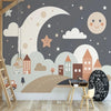 Nordic Moon Stars Kids Wall Mural Wallpaper