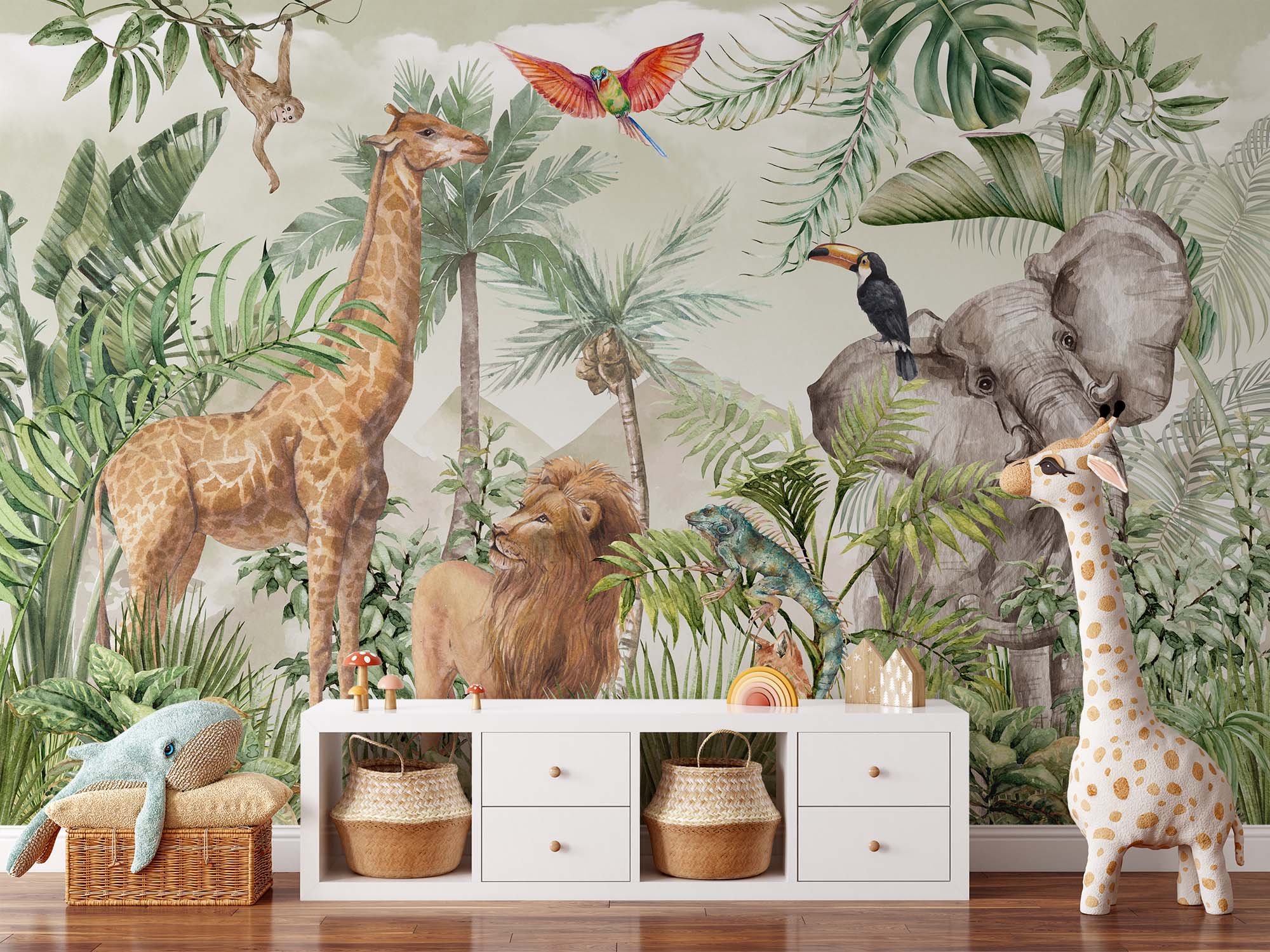 Tropical Wildlife Animals Jungle & Safari Wallpaper Mural