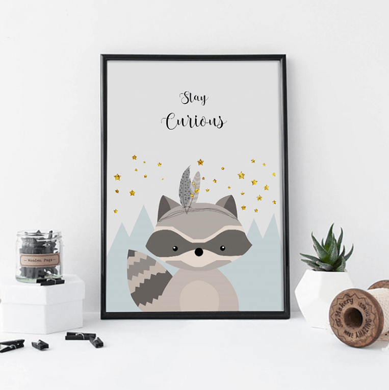 Bear Tribe Woodland Nursery Canvas Posters