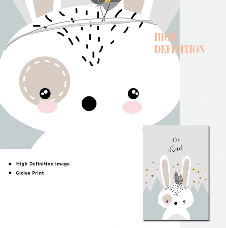 Bear Tribe Woodland Nursery Canvas Posters