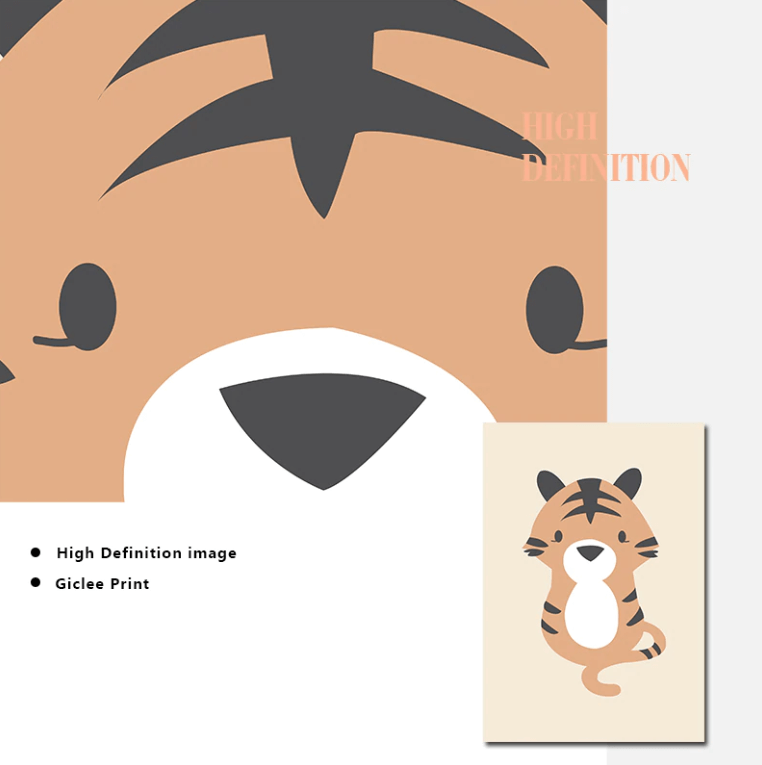 Animal Painting Art Nursery Canvas Posters