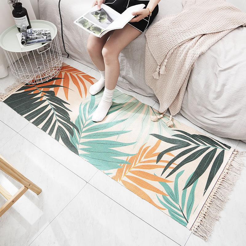 Fringed Cotton Long Rug