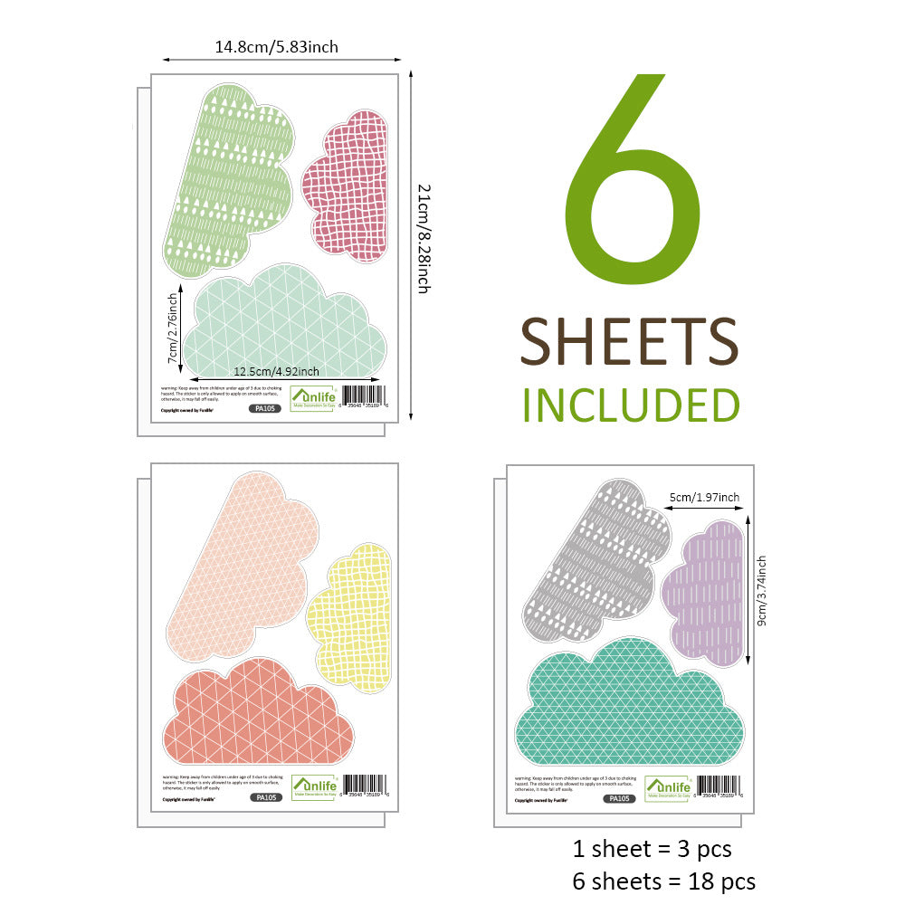 Pattern Wall Decals Rainbow Clouds