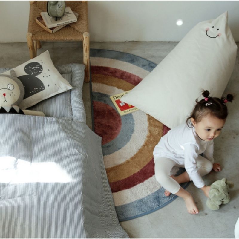 Soft Semicircle Area Rug Rainbow