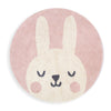 Cartoon Comfy Round Rug Sleepy Rabbit