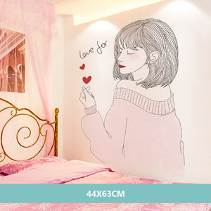 Cartoon Wall Decals Pink Nursery Designs
